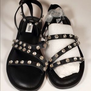 STEVE MADDEN AERO SANDALS BLACK - Brand New